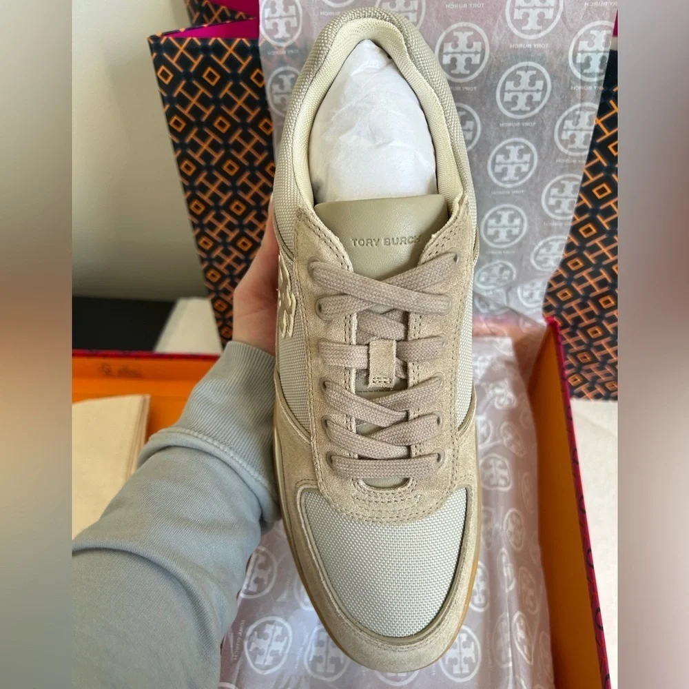 Tory Burch Clover Court Sneakers Shoes Size 10.5 Avola Warm Avola